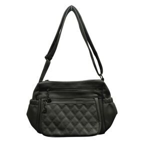 Volganik Rock NWOT Soft Faux/Vegan Leather Gray Quilt Shoulder Bag Purse
